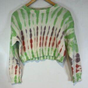 Treasure & Bond 100% cotton tie-dye cropped sweater size S/M